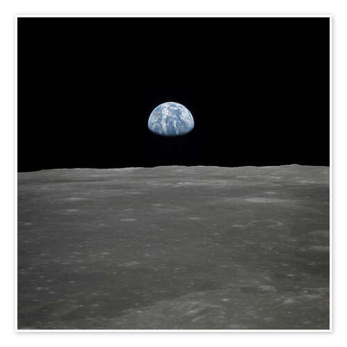 Apollo 11 rise of the earth above the moon, July 1969 Apollo 11 rise of the earth above the moon, July 1969