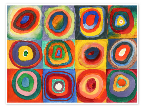 Colour Study - Squares and Concentric Rings, 1913 Colour Study - Squares and Concentric Rings, 1913