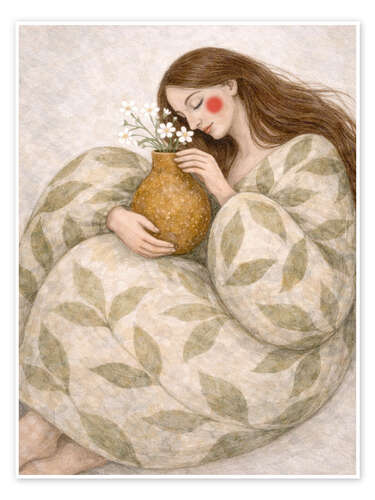 Girl and Flowers Girl and Flowers