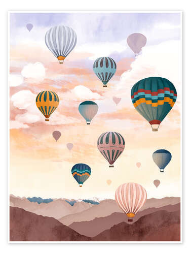 Hot air balloons in the sky