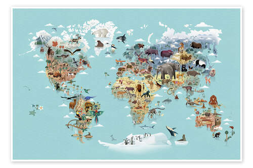 World Map of Animals